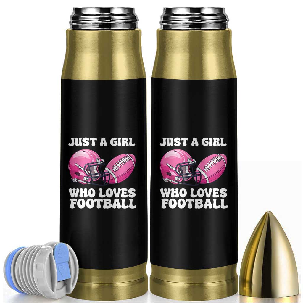 Funny Just A Girl Who Loves Football Bullet Tumbler - Wonder Print Shop