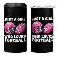 Funny Just A Girl Who Loves Football 4 in 1 Can Cooler Tumbler - Wonder Print Shop