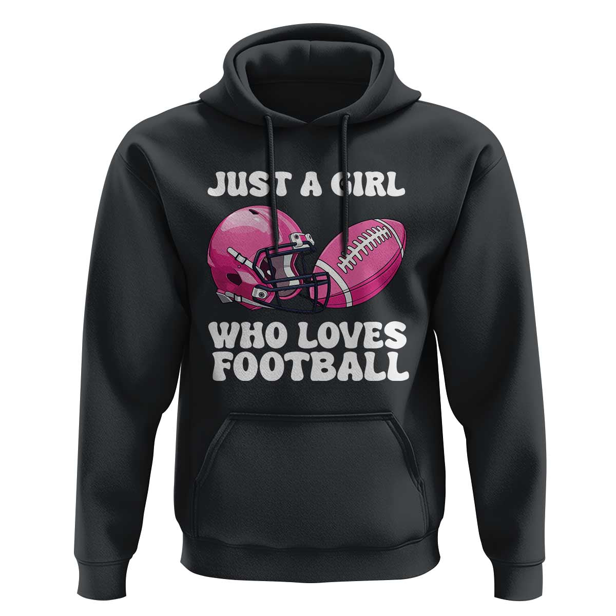Funny Just A Girl Who Loves Football Hoodie - Wonder Print Shop