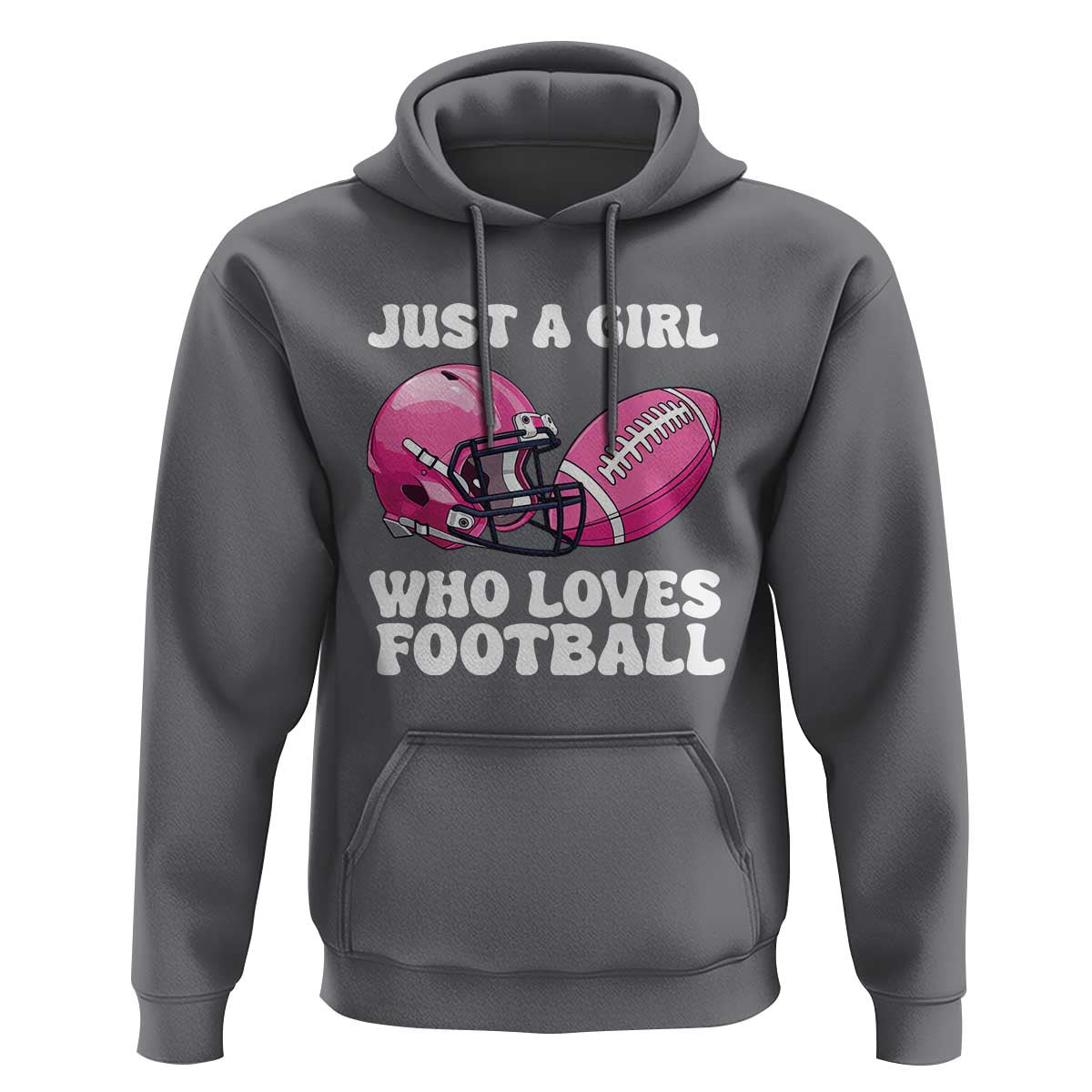 Funny Just A Girl Who Loves Football Hoodie - Wonder Print Shop