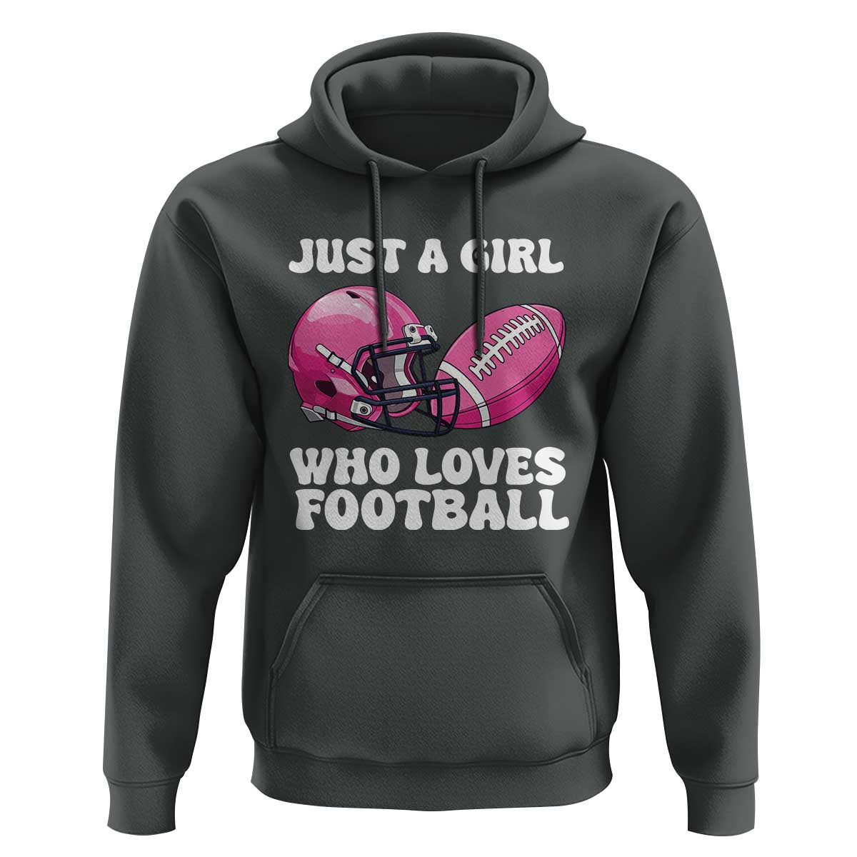 Funny Just A Girl Who Loves Football Hoodie - Wonder Print Shop