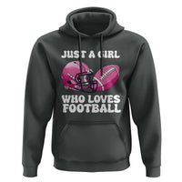 Funny Just A Girl Who Loves Football Hoodie - Wonder Print Shop
