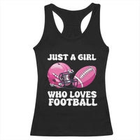 Funny Just A Girl Who Loves Football Racerback Tank Top - Wonder Print Shop