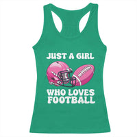 Funny Just A Girl Who Loves Football Racerback Tank Top - Wonder Print Shop