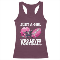 Funny Just A Girl Who Loves Football Racerback Tank Top - Wonder Print Shop
