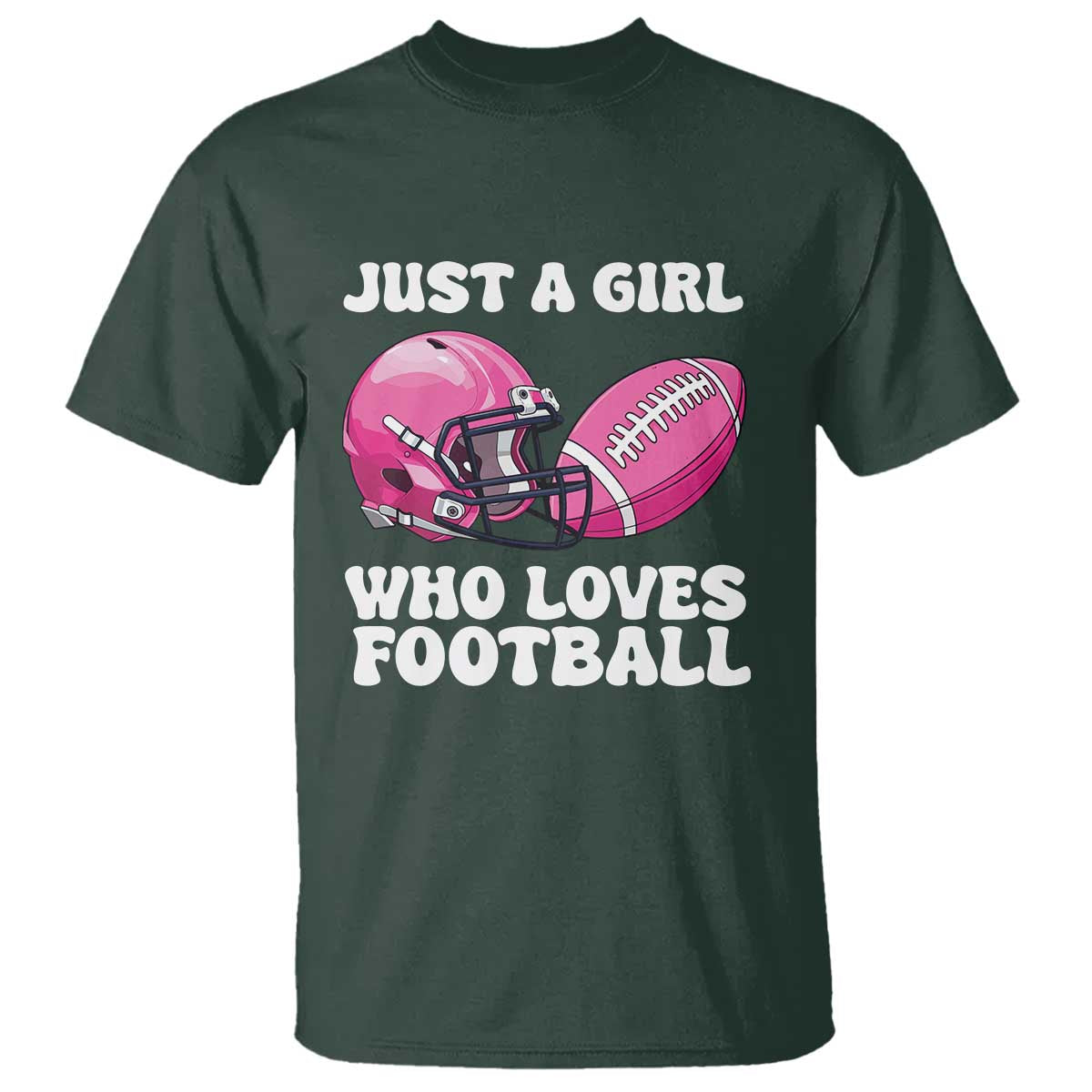 Funny Just A Girl Who Loves Football T Shirt - Wonder Print Shop