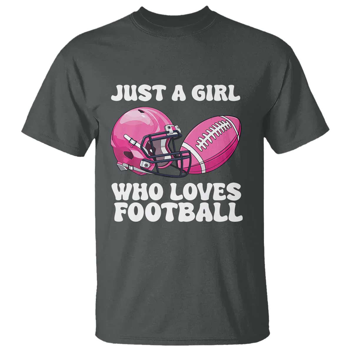 Funny Just A Girl Who Loves Football T Shirt - Wonder Print Shop