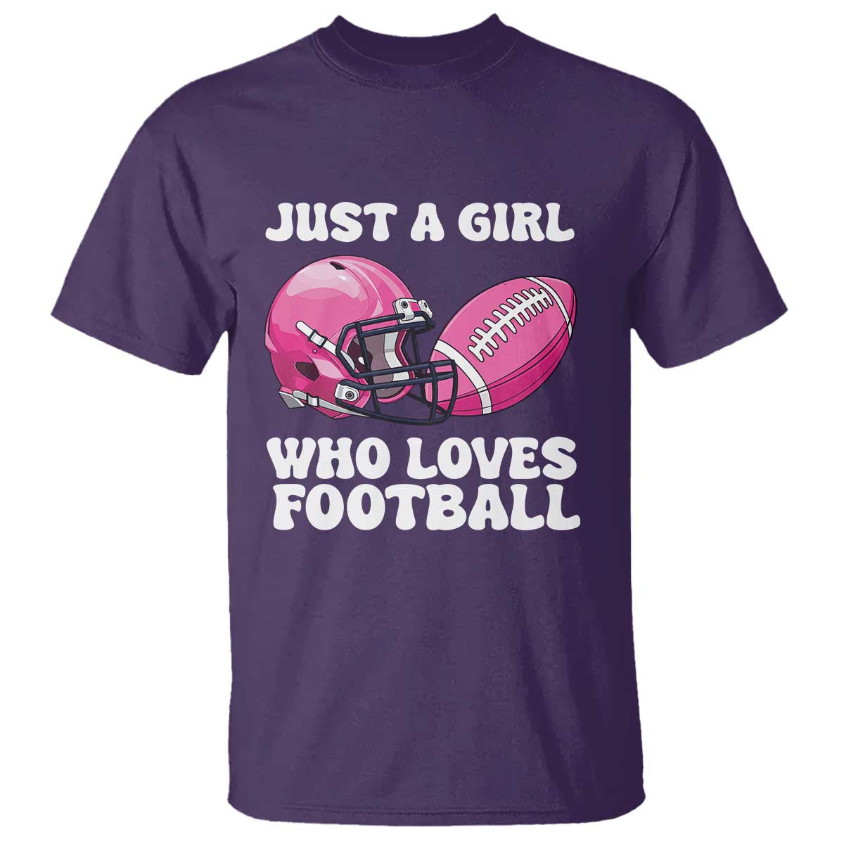 Funny Just A Girl Who Loves Football T Shirt - Wonder Print Shop