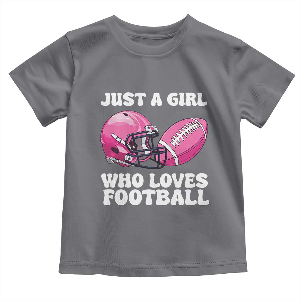 Funny Just A Girl Who Loves Football Toddler T Shirt - Wonder Print Shop