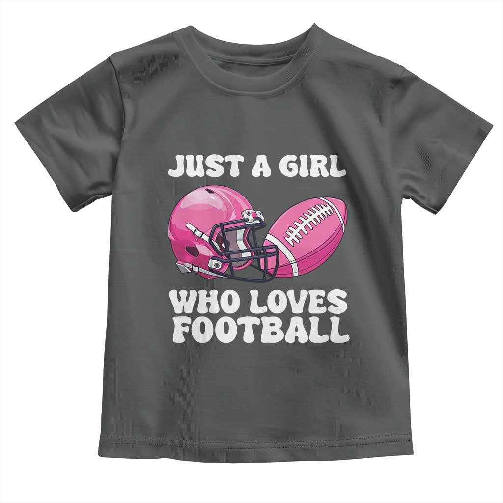 Funny Just A Girl Who Loves Football Toddler T Shirt - Wonder Print Shop