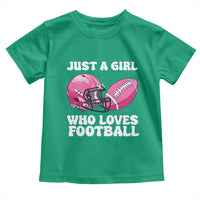 Funny Just A Girl Who Loves Football Toddler T Shirt - Wonder Print Shop
