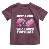 Funny Just A Girl Who Loves Football Toddler T Shirt - Wonder Print Shop