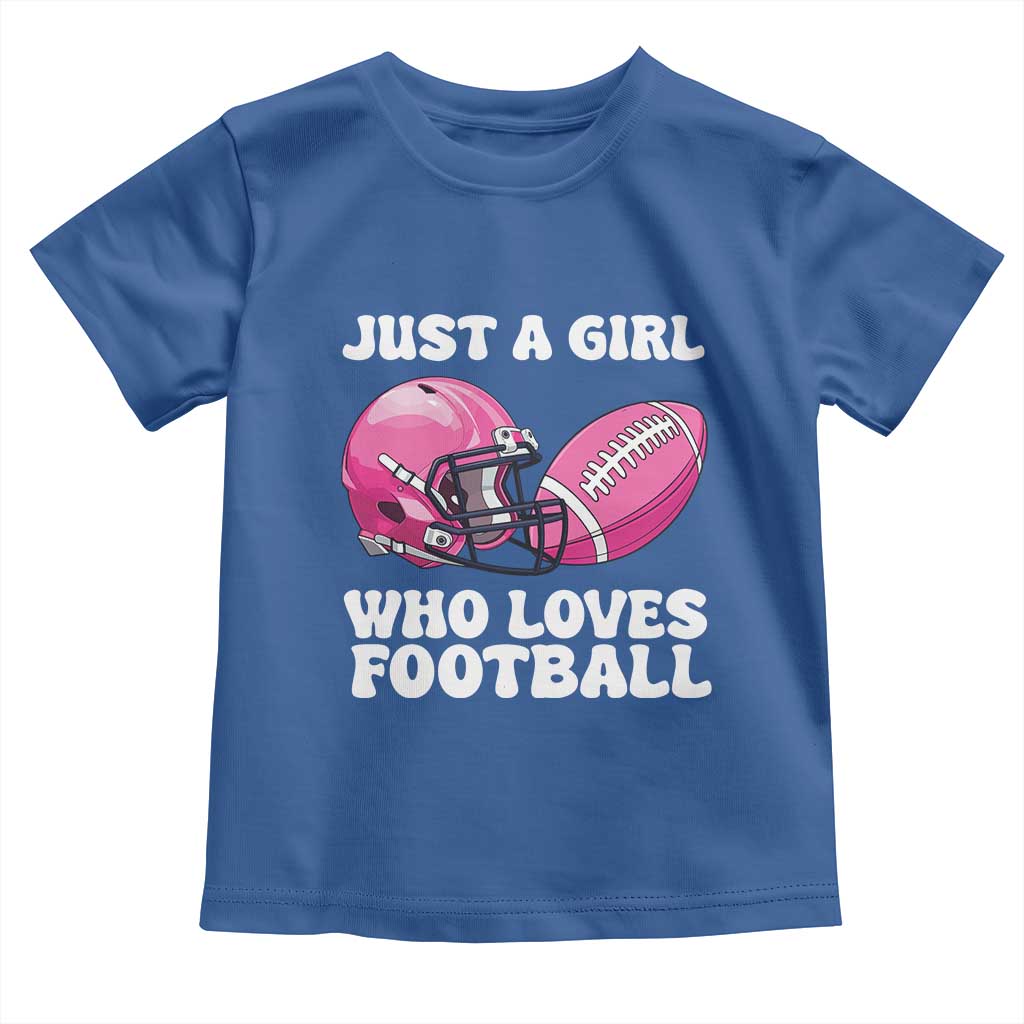 Funny Just A Girl Who Loves Football Toddler T Shirt - Wonder Print Shop