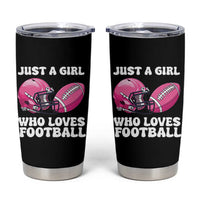 Funny Just A Girl Who Loves Football Tumbler Cup - Wonder Print Shop