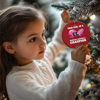 This Girl Is A Fantasy Football Champion Christmas Ornament Funny Champ Champion Draft - Wonder Print Shop