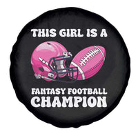 This Girl Is A Fantasy Football Champion Spare Tire Cover Funny Champ Champion Draft - Wonder Print Shop