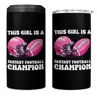 This Girl Is A Fantasy Football Champion 4 in 1 Can Cooler Tumbler Funny Champ Champion Draft - Wonder Print Shop