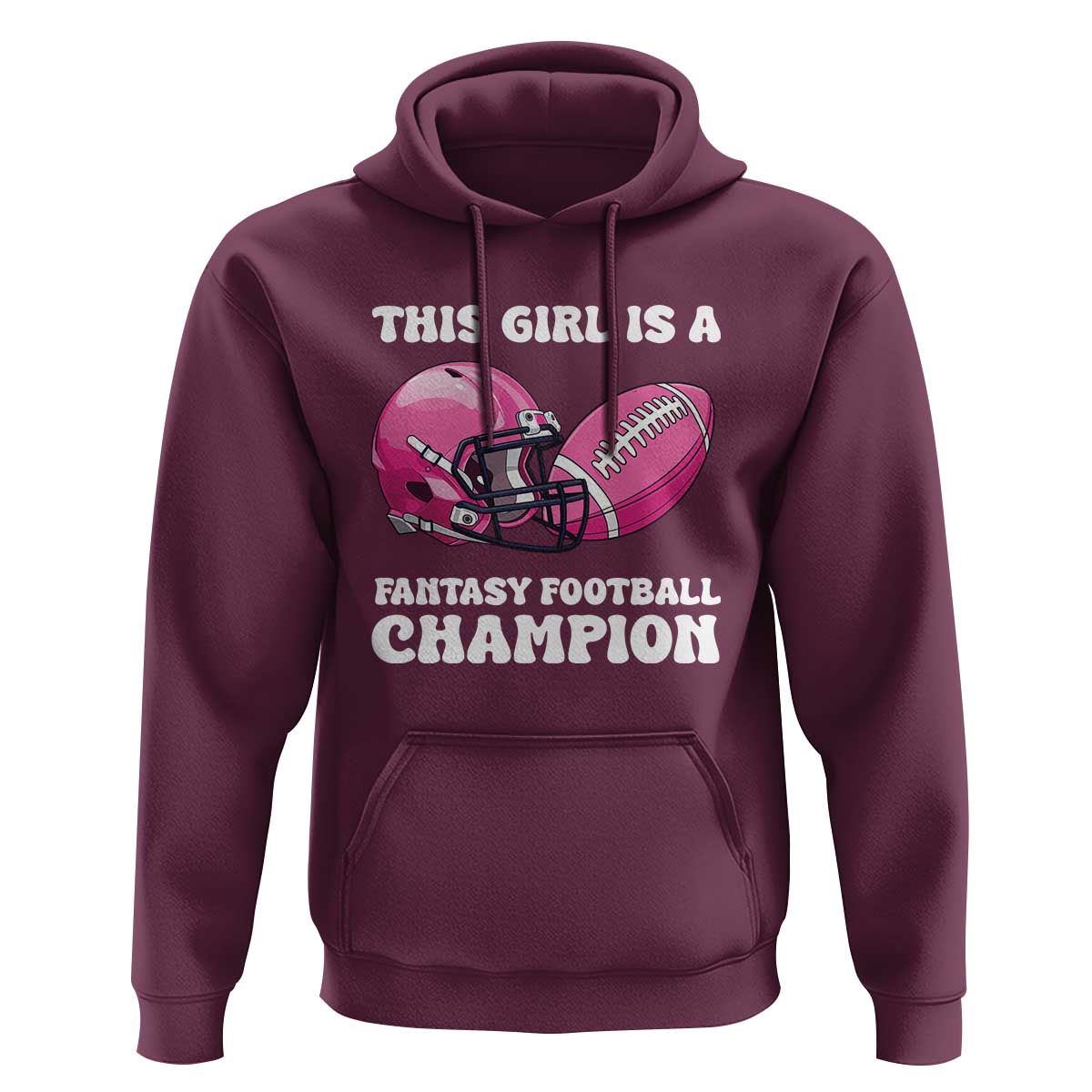 This Girl Is A Fantasy Football Champion Hoodie Funny Champ Champion Draft - Wonder Print Shop