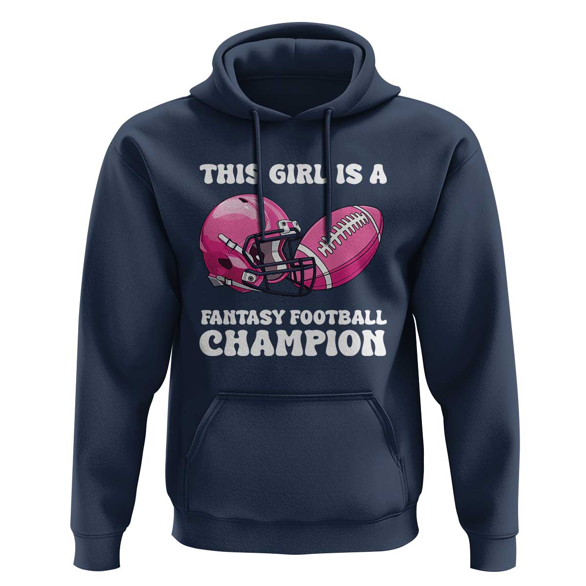 This Girl Is A Fantasy Football Champion Hoodie Funny Champ Champion Draft - Wonder Print Shop