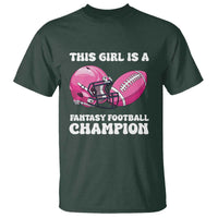 This Girl Is A Fantasy Football Champion T Shirt Funny Champ Champion Draft - Wonder Print Shop