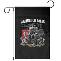 Funny Waiting On Parts Mechanic Skeleton Auto Repair Life Garden Flag
