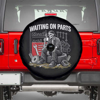 Funny Waiting On Parts Mechanic Skeleton Auto Repair Life Spare Tire Cover