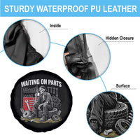 Funny Waiting On Parts Mechanic Skeleton Auto Repair Life Spare Tire Cover