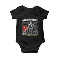 Funny Waiting On Parts Mechanic Skeleton Auto Repair Life Baby Onesie