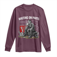 Funny Waiting On Parts Mechanic Skeleton Auto Repair Life Long Sleeve Shirt