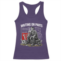 Funny Waiting On Parts Mechanic Skeleton Auto Repair Life Racerback Tank Top