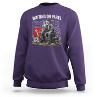 Funny Waiting On Parts Mechanic Skeleton Auto Repair Life Sweatshirt