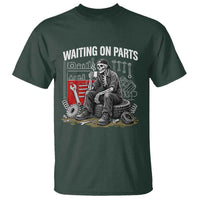 Funny Waiting On Parts Mechanic Skeleton Auto Repair Life T Shirt