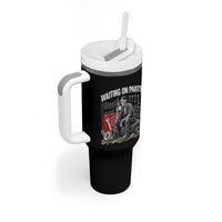 Funny Waiting On Parts Mechanic Skeleton Auto Repair Life Tumbler With Handle