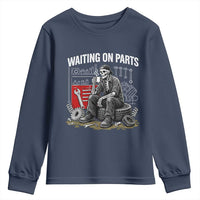 Funny Waiting On Parts Mechanic Skeleton Auto Repair Life Youth Sweatshirt
