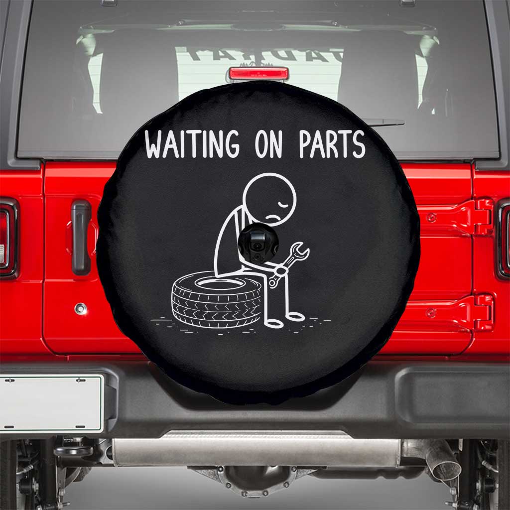 Funny Waiting On Parts Mechanic Auto Repair Car Spare Tire Cover