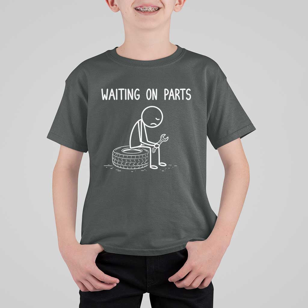 Funny Waiting On Parts Mechanic Auto Repair Car T Shirt For Kid