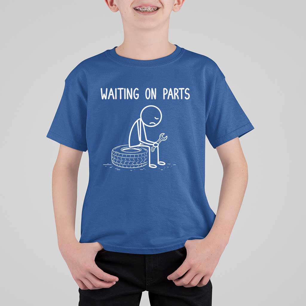 Funny Waiting On Parts Mechanic Auto Repair Car T Shirt For Kid
