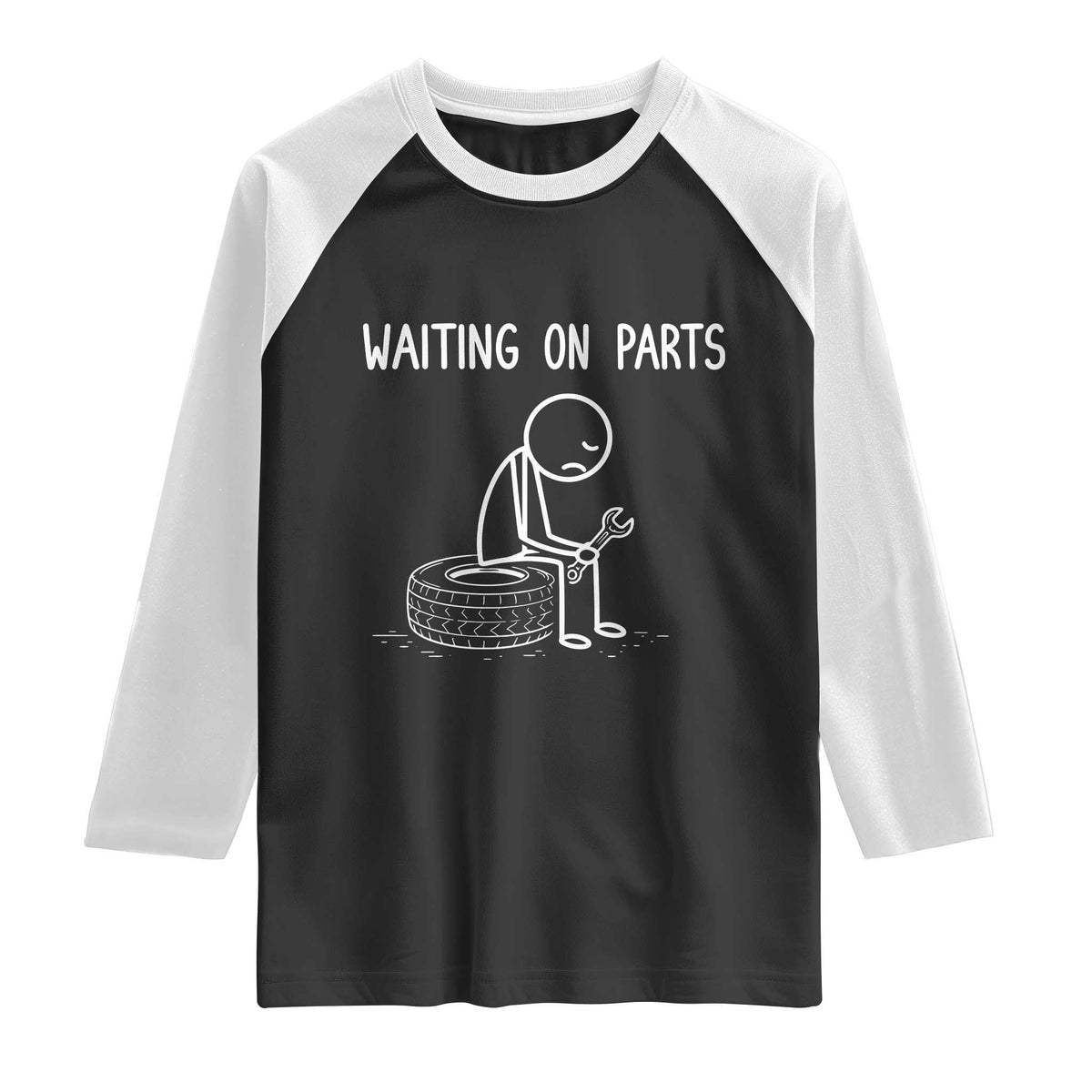 Funny Waiting On Parts Mechanic Auto Repair Car Raglan Shirt