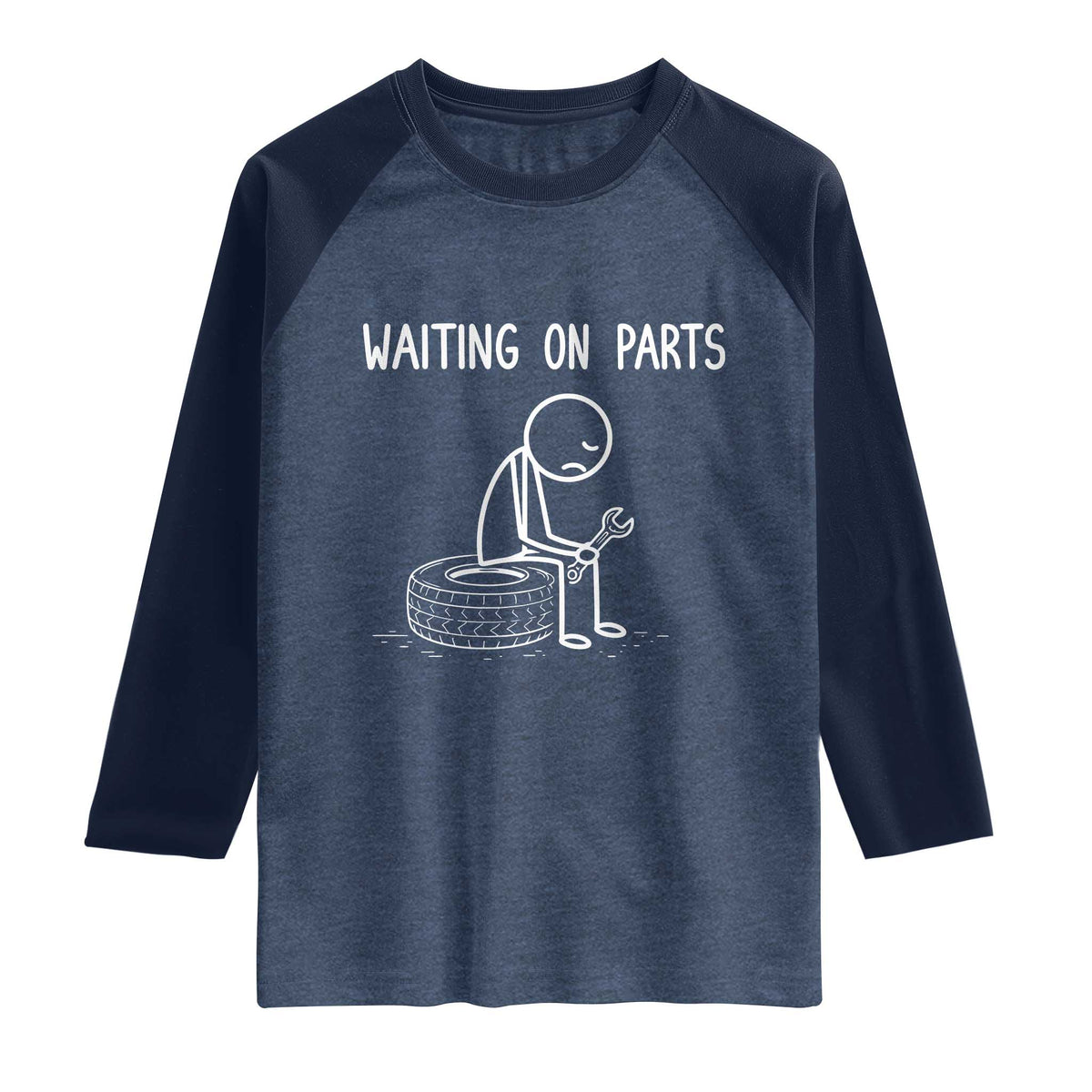 Funny Waiting On Parts Mechanic Auto Repair Car Raglan Shirt