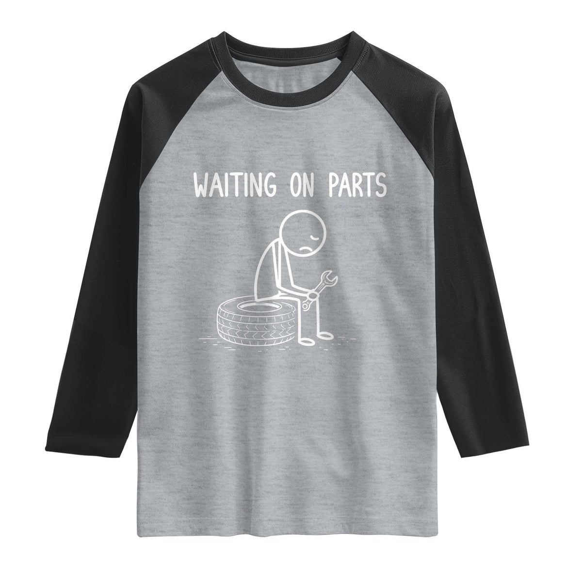 Funny Waiting On Parts Mechanic Auto Repair Car Raglan Shirt