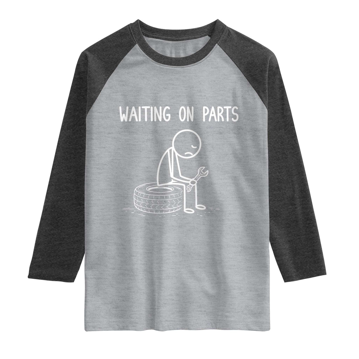 Funny Waiting On Parts Mechanic Auto Repair Car Raglan Shirt