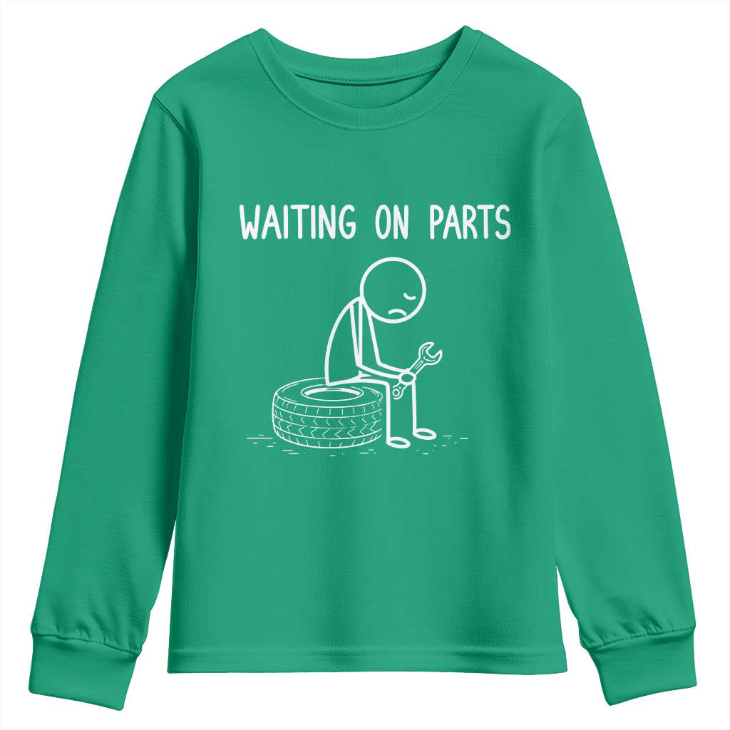 Funny Waiting On Parts Mechanic Auto Repair Car Youth Sweatshirt