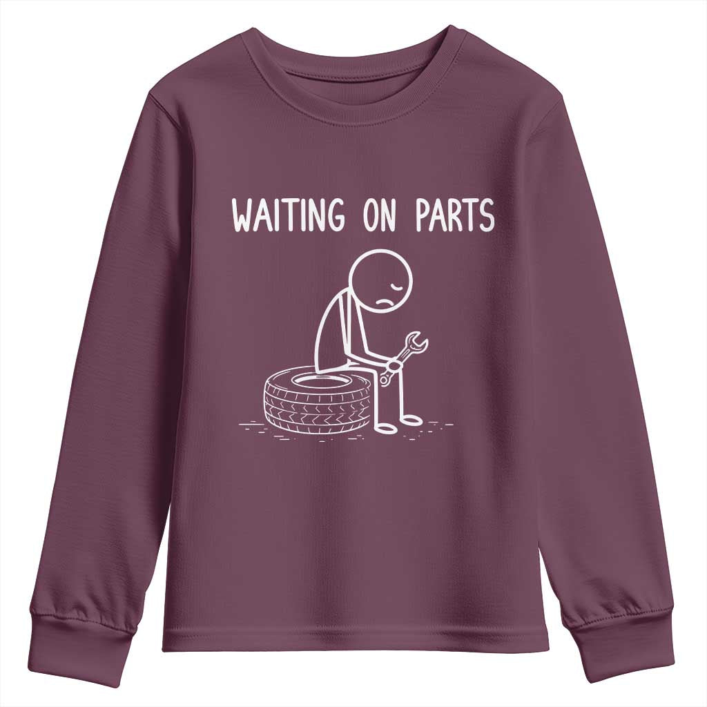 Funny Waiting On Parts Mechanic Auto Repair Car Youth Sweatshirt