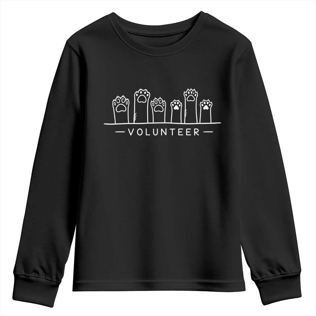 Animal Shelter Volunteer Youth Sweatshirt Cat Dog Rescue Supporter