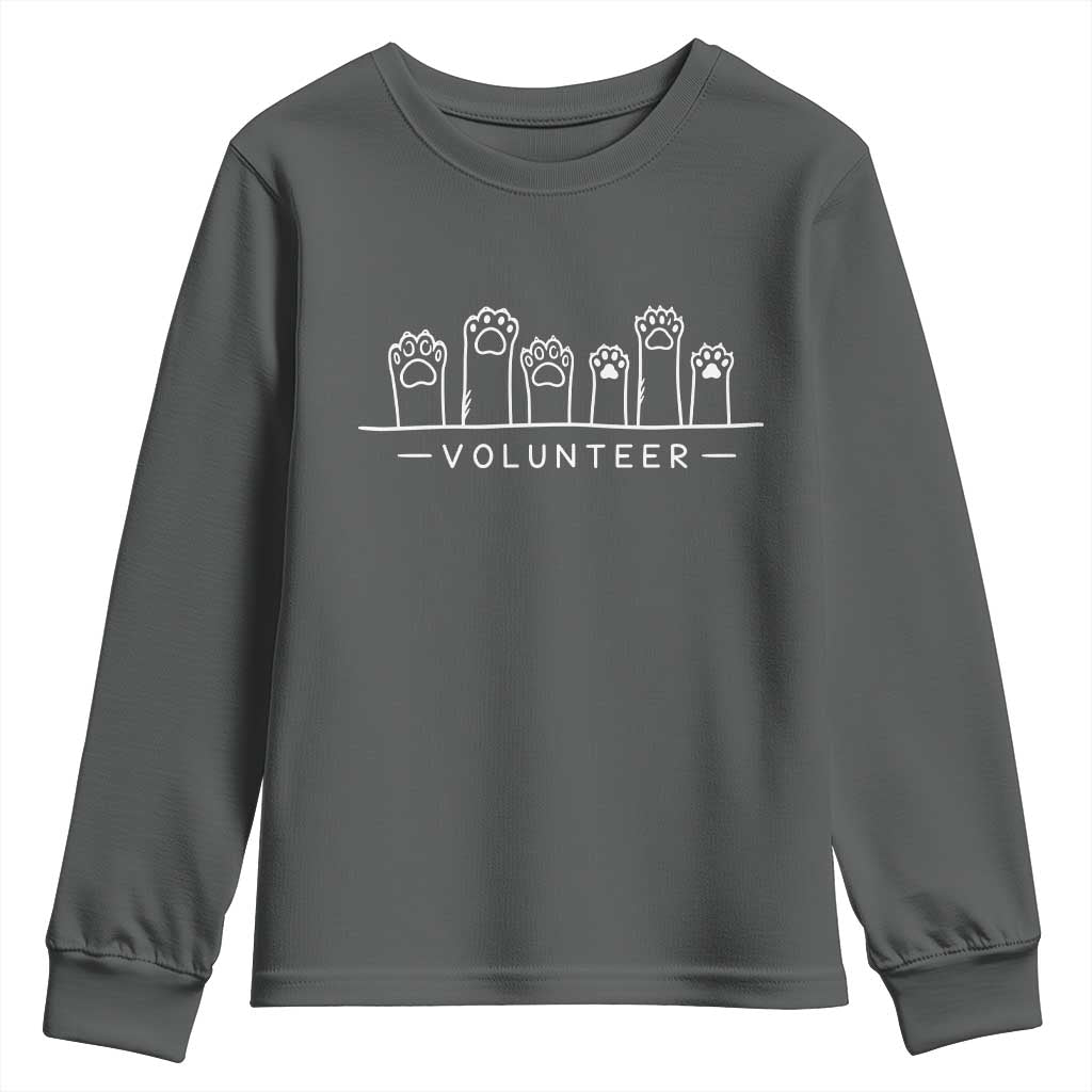 Animal Shelter Volunteer Youth Sweatshirt Cat Dog Rescue Supporter