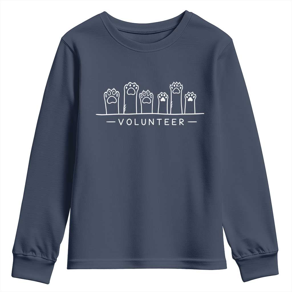 Animal Shelter Volunteer Youth Sweatshirt Cat Dog Rescue Supporter