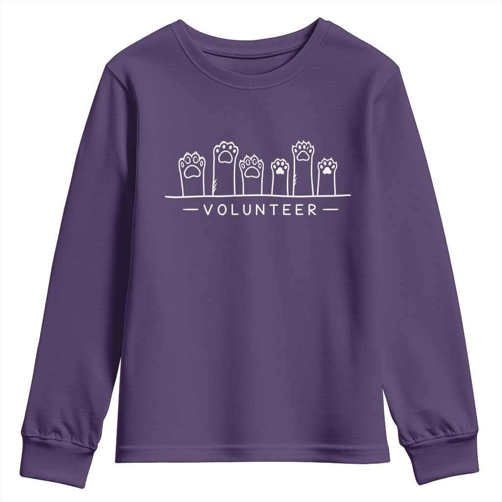 Animal Shelter Volunteer Youth Sweatshirt Cat Dog Rescue Supporter