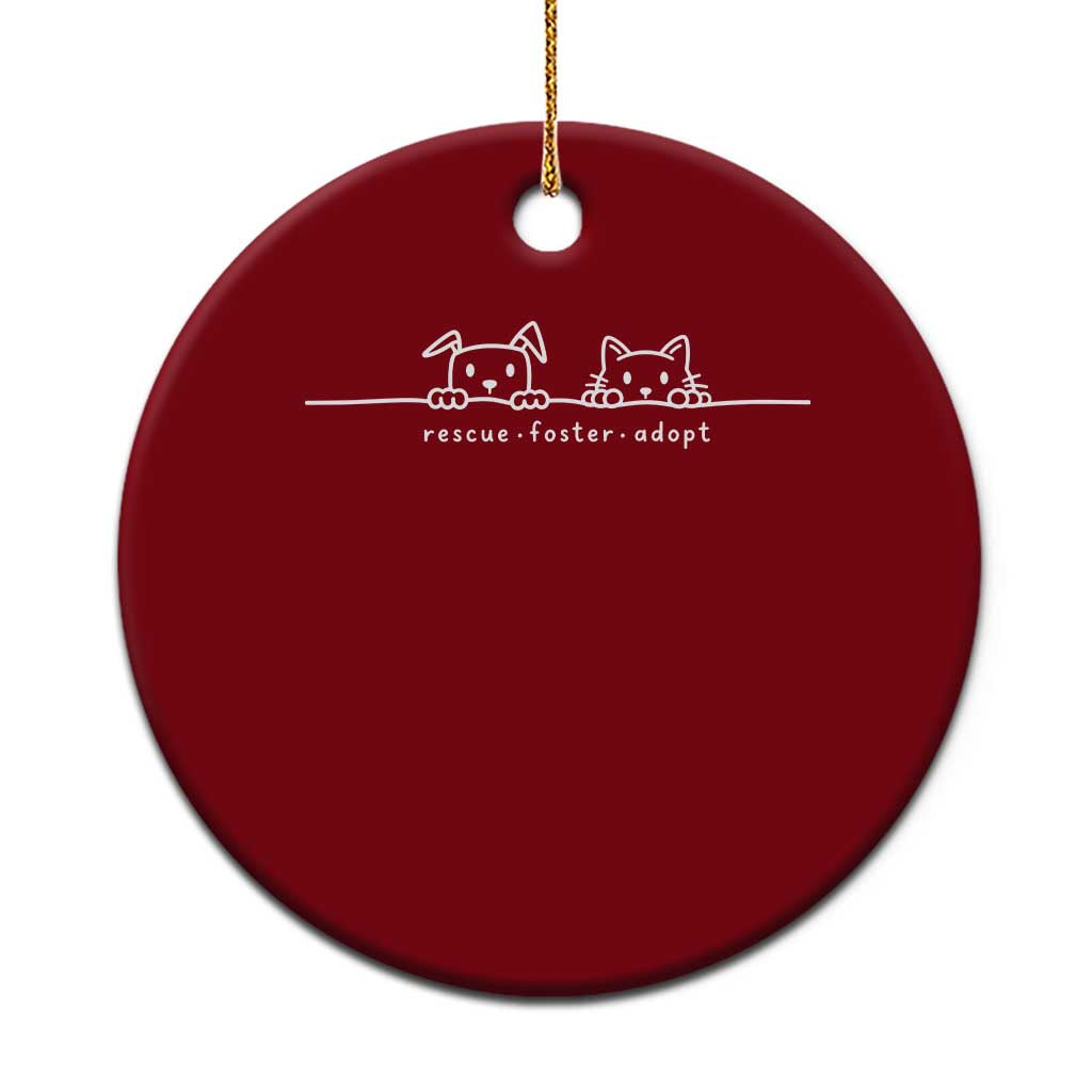 Rescue Dog Cat Ceramic Ornament Adopt Rescue Foster Animal Shelter Volunteer