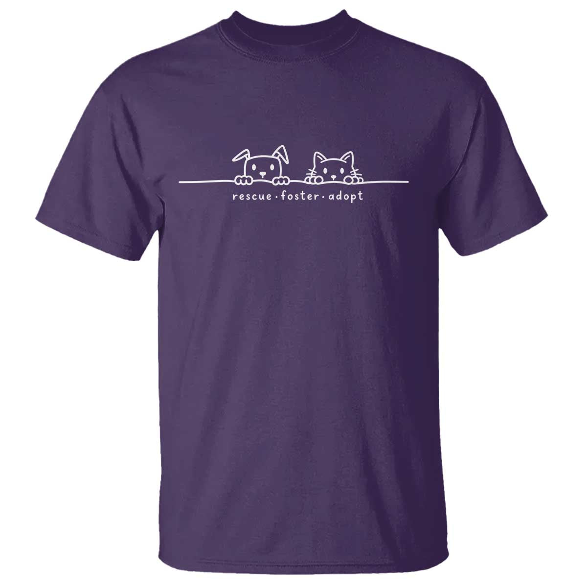 Rescue Dog Cat T Shirt Adopt Rescue Foster Animal Shelter Volunteer