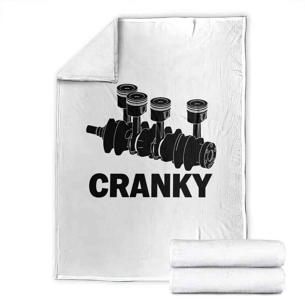 Cranky Car Engine Crankshaft Cars Lover Throw Blanket Mechanics Father Day